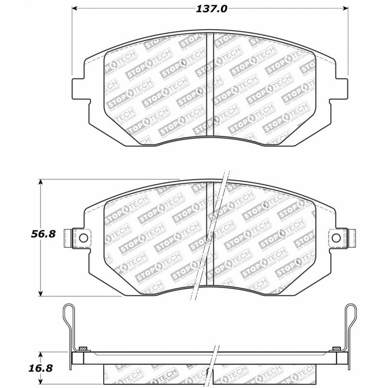StopTech 309.09290 Street Performance Front Brake Pad