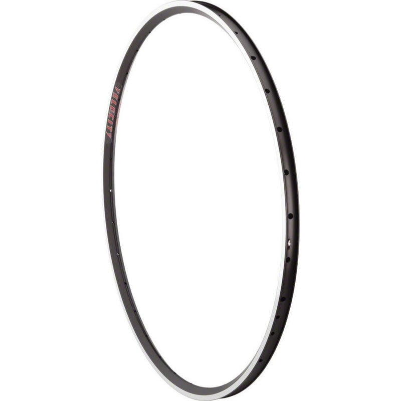 Velocity A-23, 700c, 32h Black/Silver with Machined Sidewall