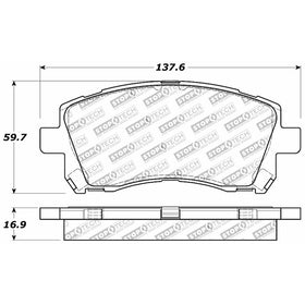 StopTech 309.07210 Street Performance Front Brake Pad