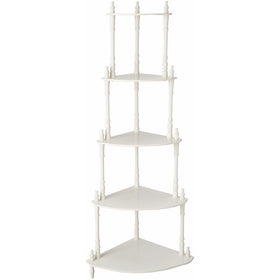 Frenchi Furniture - 5-Tier Corner Stand Finish: White