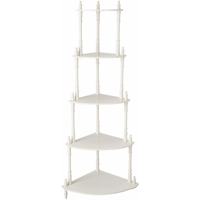 Frenchi Furniture - 5-Tier Corner Stand Finish: White