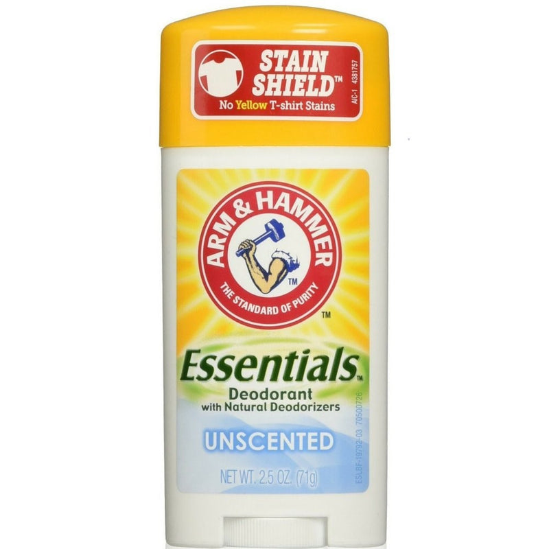 Arm & Hammer Essentials Natural Unscented Deodorant -2.5 oz (Quantity of 5)