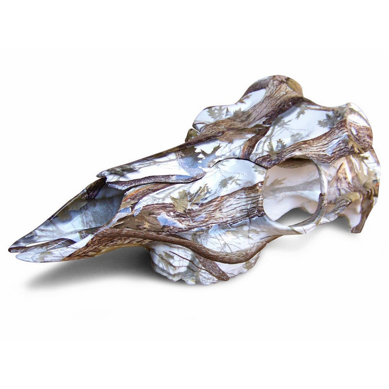 Mountain Mike's Reproductions Universal Skull Master Antler Mounting Kit, Snow Camo Dipped