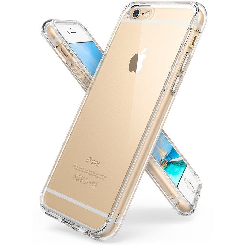 iPhone 6S Case, Ringke [Fusion] Clear PC Back TPU Bumper w/Screen Protector [Drop Protection/Shock Absorption Technology][Attached Dust Cap] For Apple iPhone 6S/6 - Clear