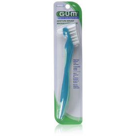 Butler GUM Denture Brush Each - BLUE OR GREEN - 3 Pack