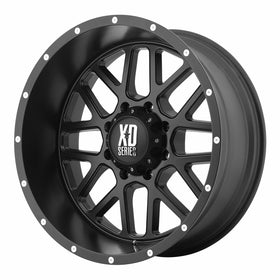 XD Series by KMC Wheels XD820 Grenade Satin Black Wheel (20x9"/6x139.7mm, 18mm offset)
