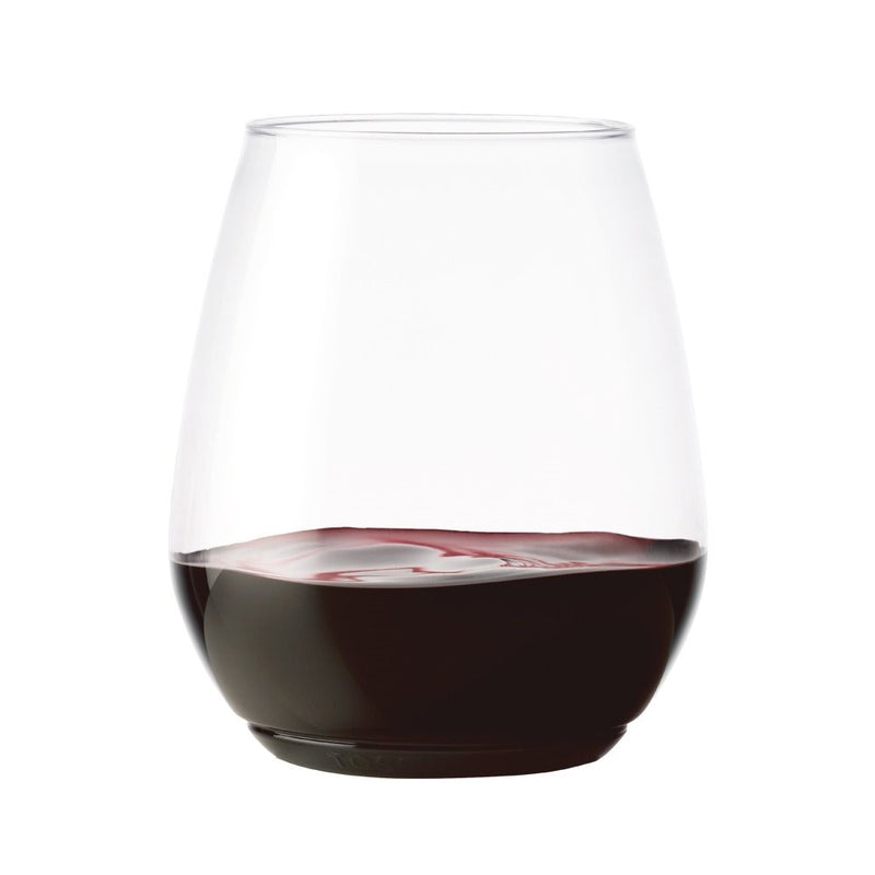 TOSSWARE 18oz Tumbler - recyclable wine plastic cup - SET OF 48 - stemless, shatterproof and BPA-free wine glasses