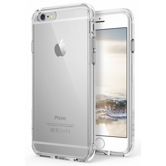iPhone 6S/6 Case, Ringke [Fusion] Clear PC Back & TPU bumper [Drop Protection] Attached Dust Caps with Screen Protector For Apple iPhone 6/6S - Clear