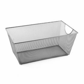 Design Ideas Mesh Storage Nest, Silver, Long