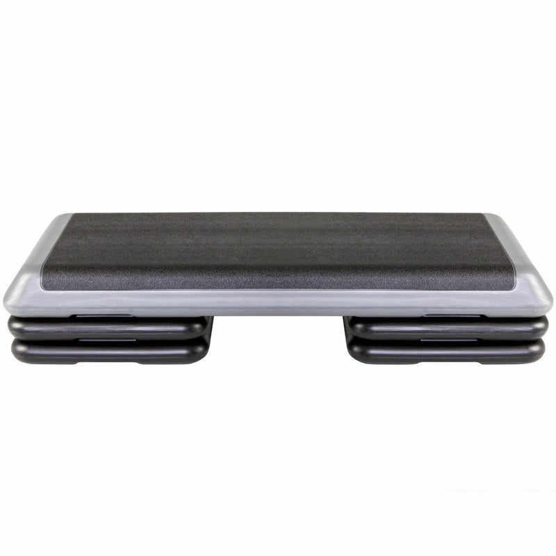 The Step Original Aerobic Platform – Health Club Size with Grey Platform and 4 Original Black Risers