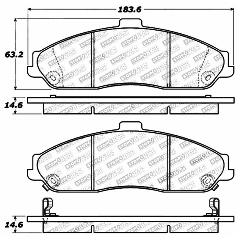 StopTech 309.07310 Street Performance Front Brake Pad