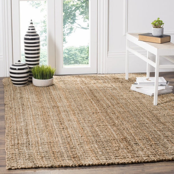 Safavieh Natural Fiber Collection NF447A Hand Woven Natural Jute Area Rug (5' x 8')