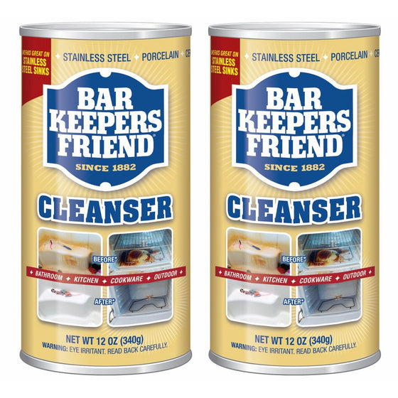 Bar Keepers Friend Powdered Cleanser & Polish | 12-Ounces | 2-Pack