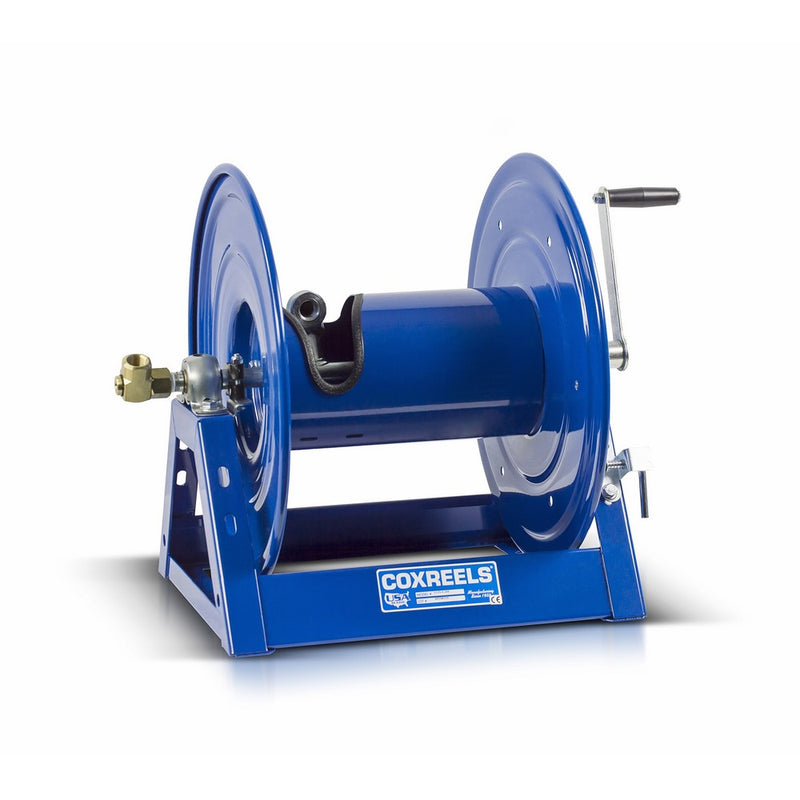 Coxreels 1125-4-200 Steel Hand Crank Hose Reel, 1/2" Hose I.D., 200' Hose Capacity, 3,000 PSI, without Hose, Made in USA