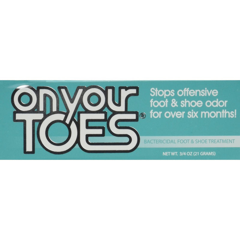 On Your Toes Foot Bactericide Powder - Eliminates Foot Odor for Six Months, 3/4 oz - Two Pack