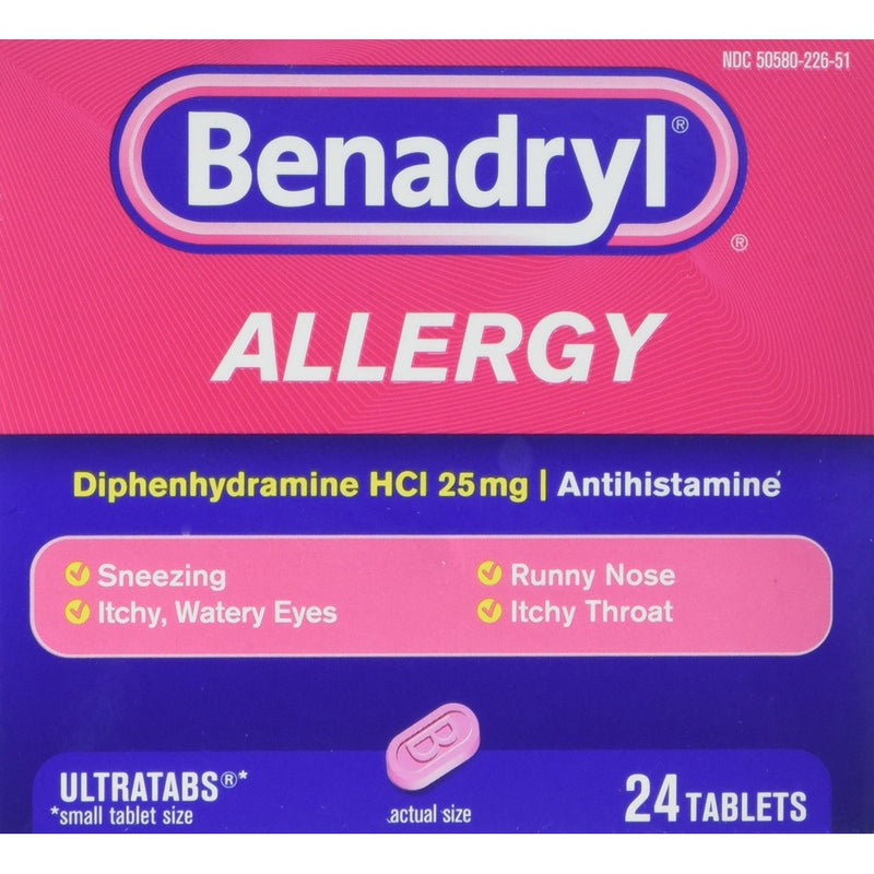 Benadryl Ultra Tabs Size 24s Benadryl Ultra Allergy Relief Tablets 24ct