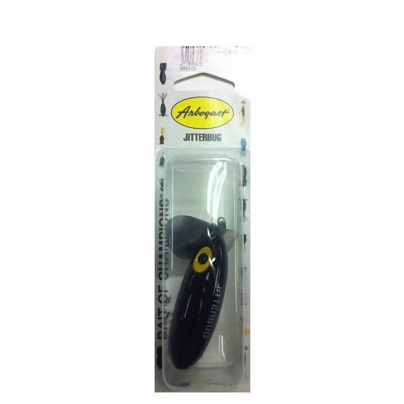 Arbogast Jitterbug - Black - 2 1/2"