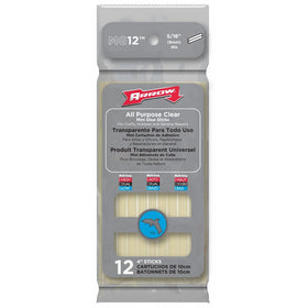 Arrow Fastener MG12 All Purpose 5/16" Mini Glue Sticks, 12-Pack