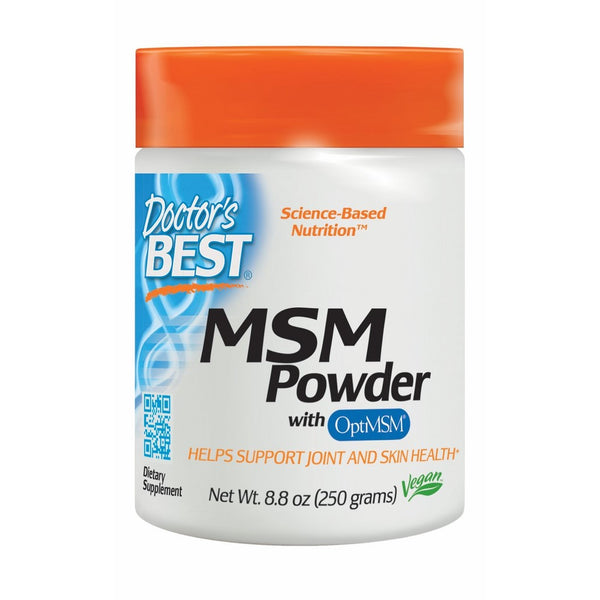 Doctor's Best MSM Powder with OptiMSM, Non-GMO, Vegan, Gluten Free, Soy Free, 250 Grams