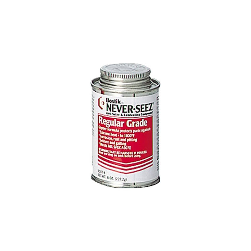 Never-Seez NSBT-8 Silver Gray Regular Grade Anti-Seize Compound, 8 fl. oz. Brush Top Can