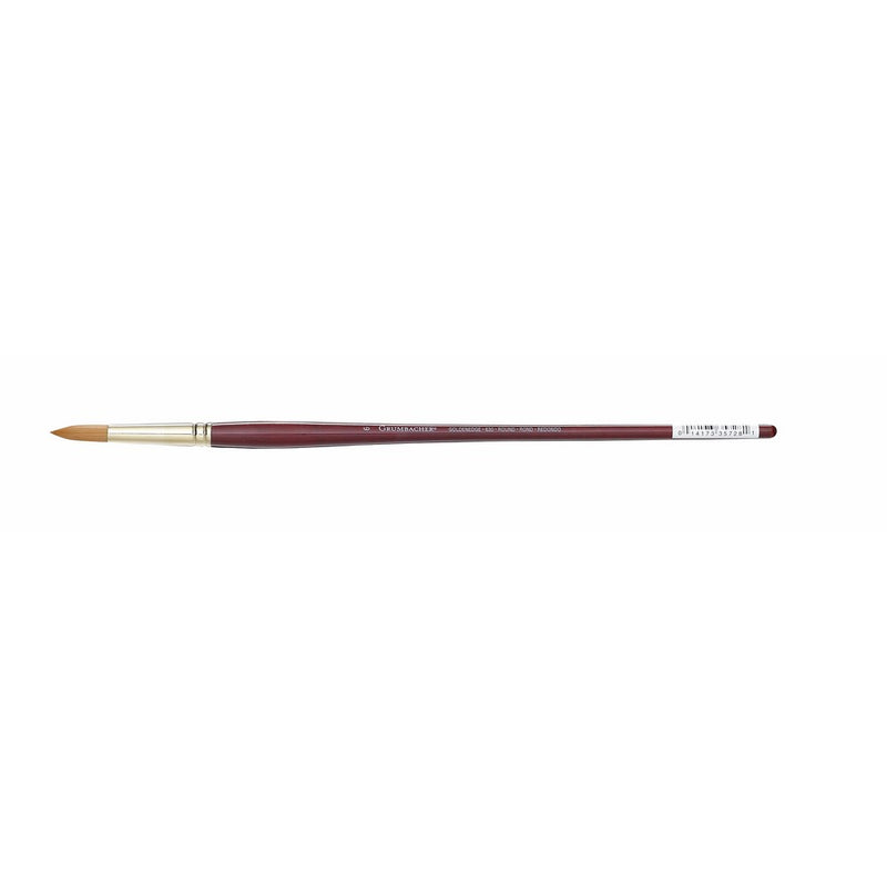 Grumbacher Goldenedge Golden Toray Round Oil and Acrylic Brush, Synthetic Bristles, Size 6 (630R6G)