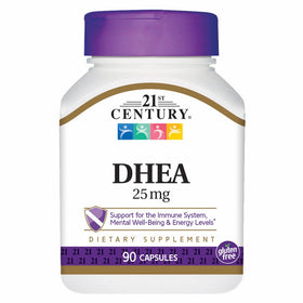 21st Century DHEA 25 mg Capsules, 90 Count