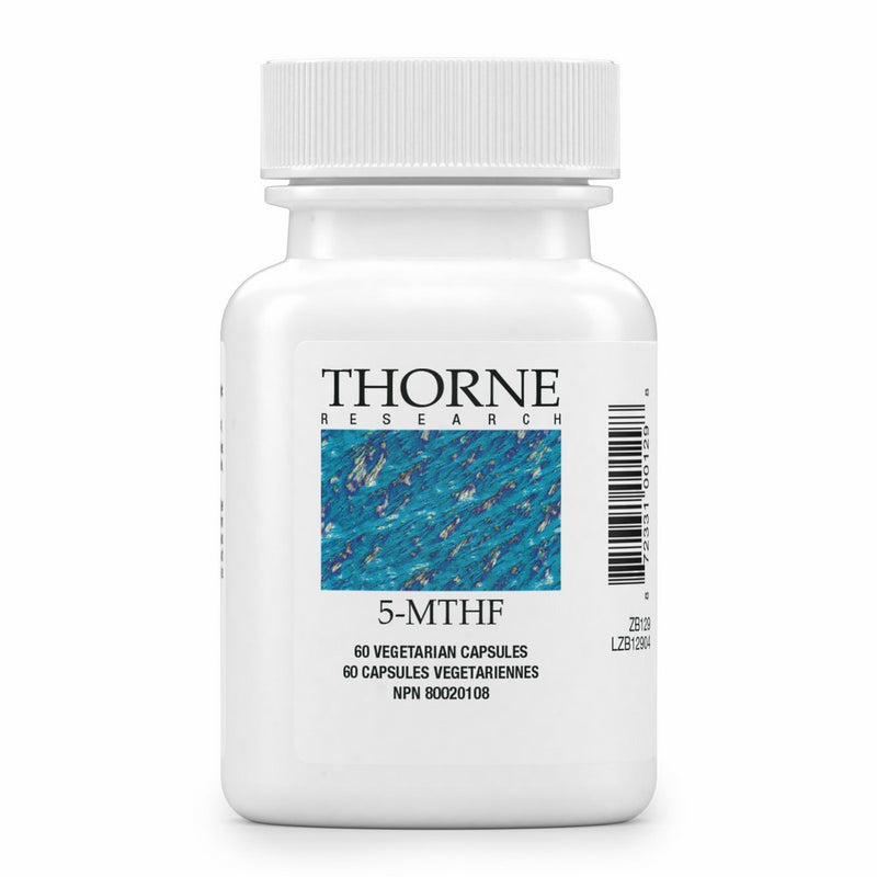 Thorne Research - 5-MTHF 1 mg Folate - Active Vitamin B9 Folate Supplement - 60 Capsules