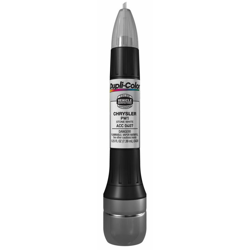 Dupli-Color ACC0407 Stone White Chrysler Exact-Match Scratch Fix All-in-1 Touch-Up Paint - 0.5 oz.