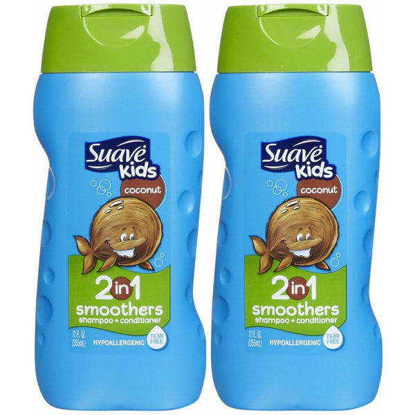 Suave Kids 2-in-1 Shampoo & Conditioner - Cowabunga Coconut - 12 oz - 2 pk