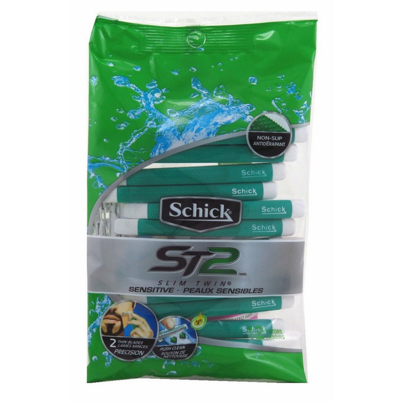 Schick Mens St2 Sensitive Razor 12 Count (6 Pack)
