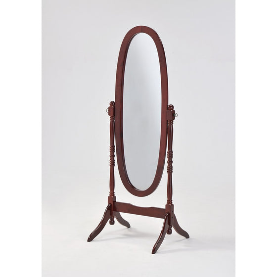 Wooden Cheval Floor Mirror, Cherry Finish by eHomeProducts