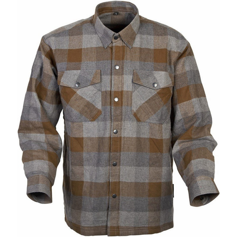 Scorpion Covert Flannel Reinforced/Kevlar Lined Protective Shirt (Tan/Brown, X-Large)