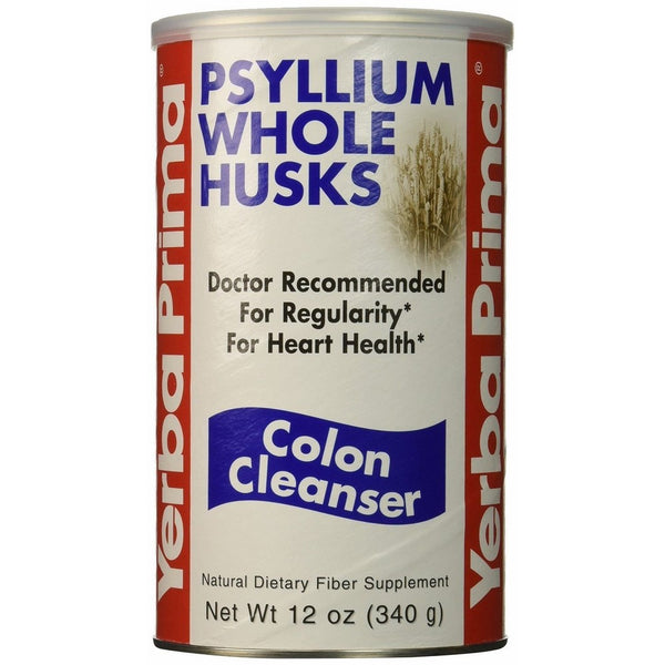 Yerba Prima Psyllium Whole Husks Colon Cleanser, 12 Oz (3 Pack)