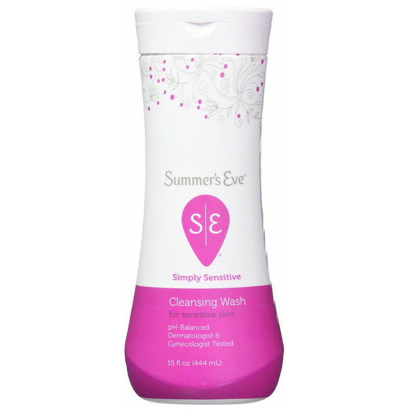 Summer's Eve Cleansing Wash for Sensitive Skin, Simply Sensitive, 15 Ounce (Pack of 2)
