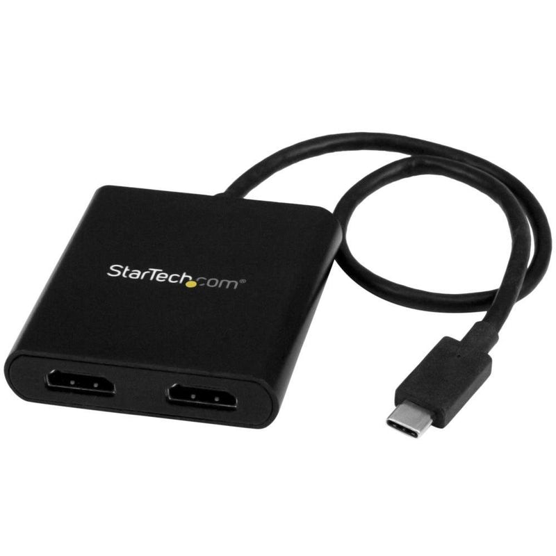 StarTech.com MSTCDP122HD USB-C to HDMI Adapter - 4K - 2 Port MST Hub - Thunderbolt 3 Compatible - Multi Monitor Splitter - HDMI Splitter