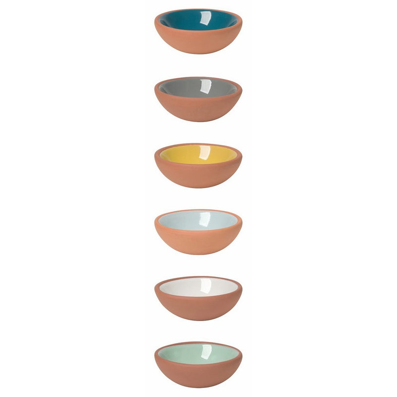 Now Designs Terracotta Pinch Bowls, Set of 6