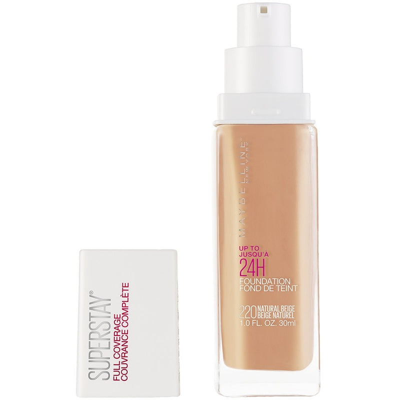 Maybelline SuperStay Full Coverage Foundation, Natural Beige, 1 fl. oz.