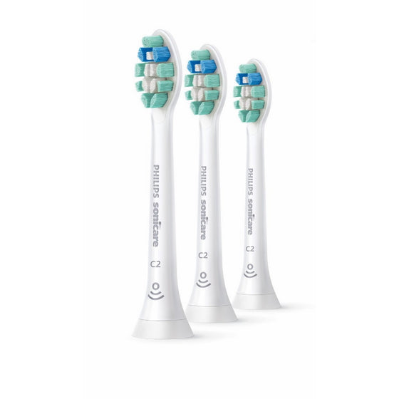 Philips Sonicare Optimal Plaque Control replacement toothbrush heads, HX9023/65, BrushSync technology, White 3-pk