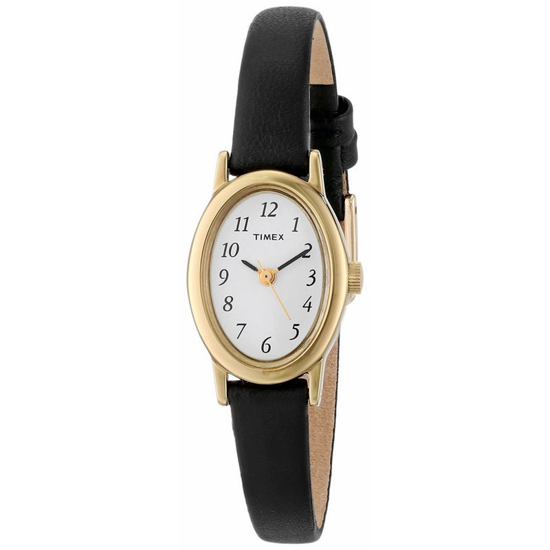 Timex Women's T21912 Cavatina Black Leather Strap Watch