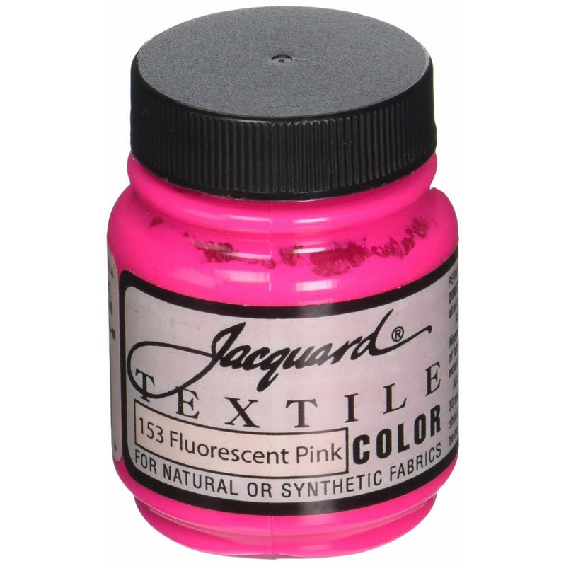 Jacquard Products TEXTILE-1153 Jacquard Textile Color Fabric Paint, 2.25-Ounce, Fluorescent Pink