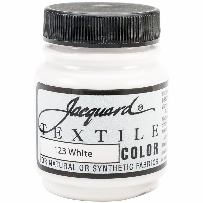 Jacquard Products Jacquard Textile Color Fabric Paint, 2.25-Ounce, White (TEXTILE-1123)