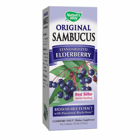 Nature's Way Sambucus Syrup, Elderberry, 4-Ounce