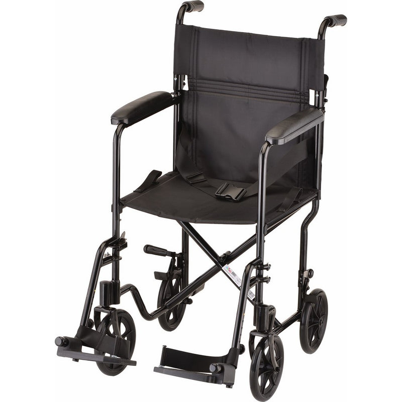 NOVA Medical Products 19" Lightweight Transport/Wheelchair, Black