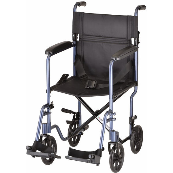 NOVA Medical Products 19" Lightweight Transport/Wheelchair, Blue