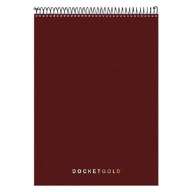 TOPS Docket Gold Project Planner, 8-1/2" x 11-3/4", Top-Wire Bound, Project Rule, Black Cover, 70 Sheets (99701)