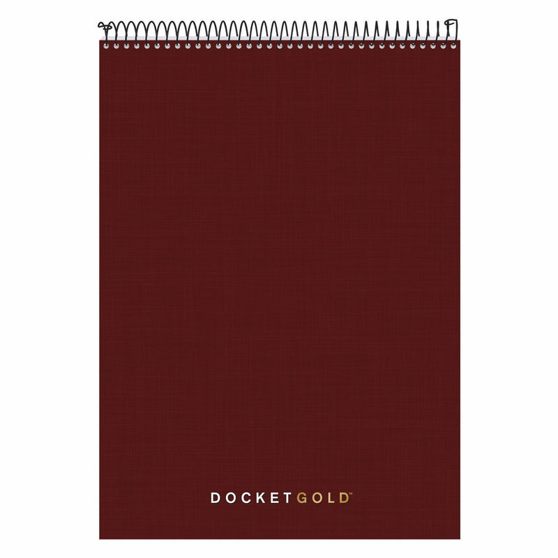 TOPS Docket Gold Project Planner, 8-1/2" x 11-3/4", Top-Wire Bound, Project Rule, Black Cover, 70 Sheets (99701)
