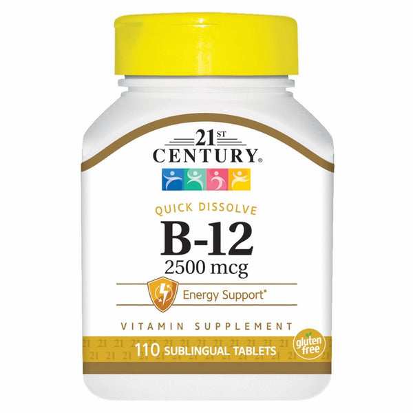 21st Century B 12 2500 mcg Sublingual Tablets, 110 Count