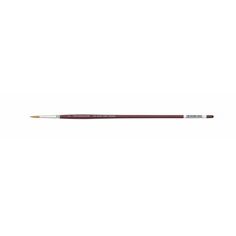 Grumbacher Goldenedge Golden Toray Round Oil and Acrylic Brush, Synthetic Bristles, Size 2 (630R2G)