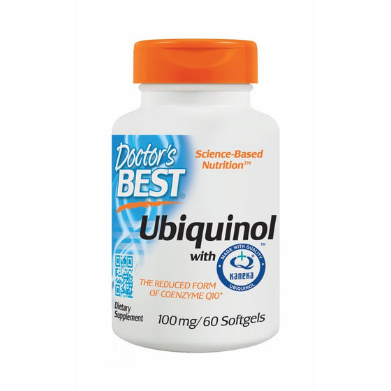 Doctor's Best Ubiquinol with Kaneka QH, Non-GMO, Gluten Free, Soy Free, Heart Health, 100 mg, 60 Softgels