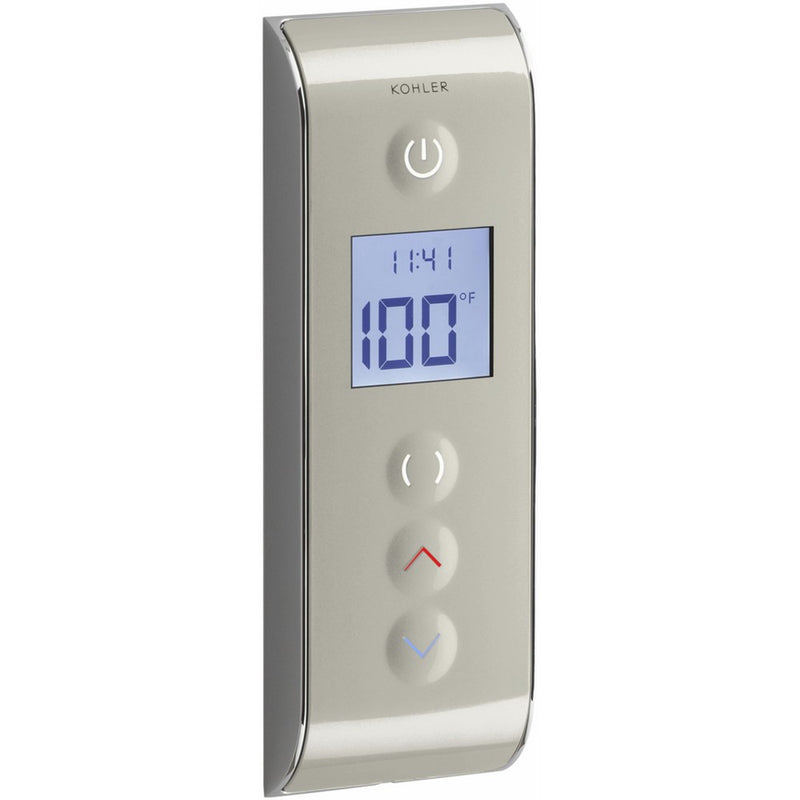 KOHLER K-527-1SN DTV Prompt Digital Shower Interface, Satin Nickel with Polished Nickel